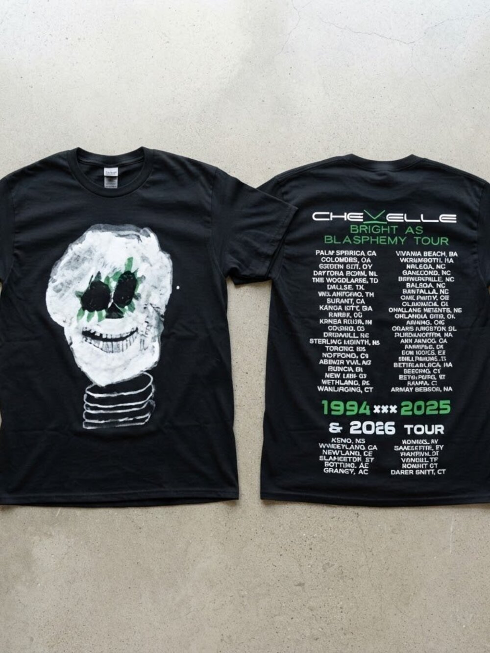 Chevelle Skull Graphic Black T-Shirt S-4XL